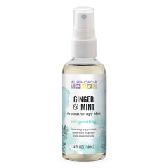 Aura Cacia Ginger Mint aromatherapy mist spray bottle for mood refresh and on-the-go scent