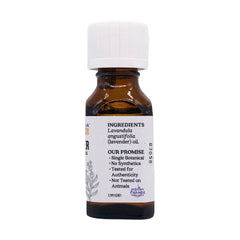 Aura Cacia Lavender Oil dropper image suggests controlled usage for diffusers and blends.