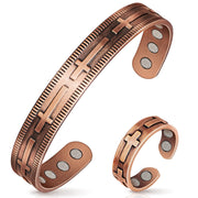 Auramag cross-design bracelet for elegant daily wear.