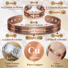 Auramag 99.99% pure copper jewelry safe for sensitive skin.
