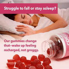 Auranic Cortisol Detox Gummies closeup, chewy texture and natural berry aroma.