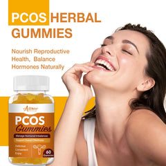 Auranic PCOS gummy ingredients label emphasizes quality vitamins and minerals.