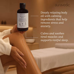 Auravedic Relaxing Oil ideal for full-body massage at home