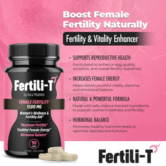 Dosage instruction for Fertili-T Female with three capsules daily
