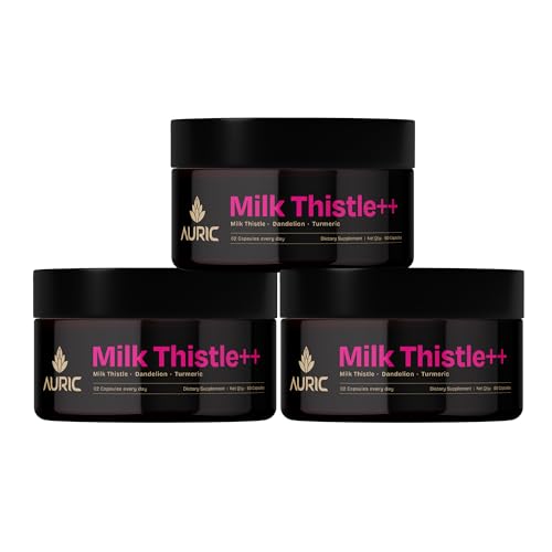 Auric Milk Thistle 180 capsules bottle ready for daily liver support