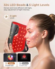 Aurphany device showing full face and neck LED coverage