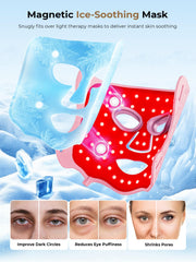Aurphany LED mask close-up beads showing dense coverage for even light delivery