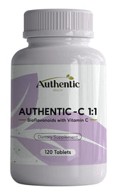 Authentic Health C1:1 Bioflavonoids bottle showcases easy-to-take tablets for daily support