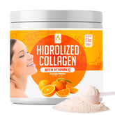 AV Orange hydrolyzed collagen tub ready to mix in beverages