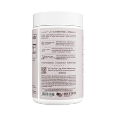 Aventus Women's Daily Akkermansia label back detailing ingredients and prebiotic support.