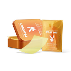 Avid Playboy beauty strips packaging highlights vegan, sugar-free daily beauty support.