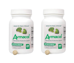 AVMACOL 2-bottle value pack showing sulforaphane capsules for daily wellness