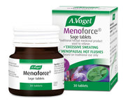 A.Vogel Menoforce Sage Tablets packaging, a traditional herbal option for menopausal hot flashes and night sweats.