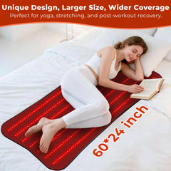 AVZAVZ red light therapy mat provides full-body coverage for legs and chest