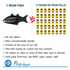 Awaiymi Iron Fish in pot infusing meals with iron during cooking