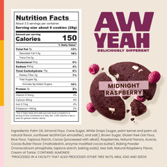 AwYeah Midnight Raspberry cookie with real fruit and premium ingredients, snack-ready.