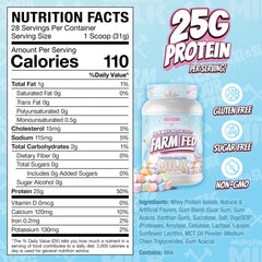 Scoop release demonstrating precise 25g serving for steady protein intake.