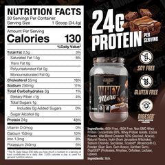 Axe & Sledge WHEY More shake in a glass showing rich texture and flavor.