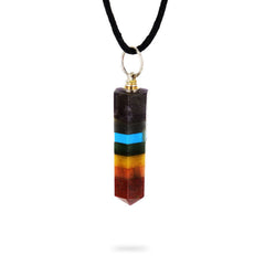 Ayana Chakra Pendant with rainbow gemstone for meditation and balance.