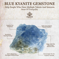 Ayana Wellness Blue Kyanite pendant throat chakra focus for expression