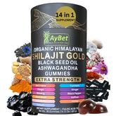 AyBet Shilajit Gold Gummies bottle ready for daily use