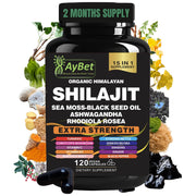 AyBet shilajit bottle close-up showing premium Himalayan ingredients for daily vitality