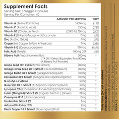 Ayorish omega-3 fatty acids capsules designed for eye and heart health.
