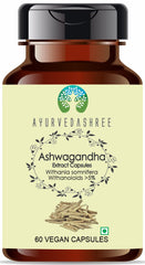 AYURVEDASHREE Ashwagandha bottle with capsules for daily wellness