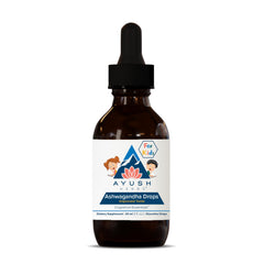 Ayush Herbs Ashwagandha Drops bottle-pour for easy daily calming support