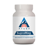 Ayush Herbs SupraMag bottle front with clear label for easy daily supplementation.