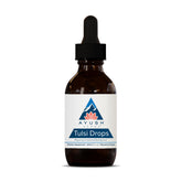 Ayush Herbs Tulsi Drops bottle close-up showing alcohol-free Holy Basil extract for daily wellness.