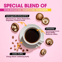 Prebiotics and probiotics support digestion in B BEWORTHS mushroom coffee.
