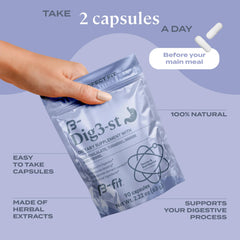 B-FIT Digestive easy-swallow capsules, convenient daily routine
