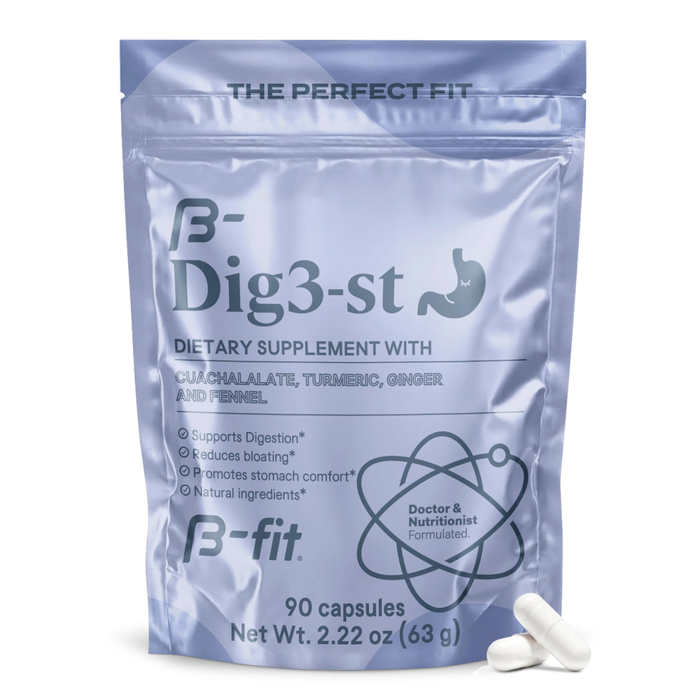 B-FIT Digestive ginger root capsules ready for pre-meal use