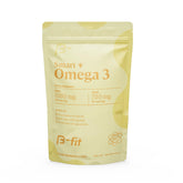 B-FIT Omega3 bottle closeup highlights high-potency formula from Norwegian salmon