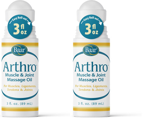 Baar Arthro roll-on bottle for targeted muscle relief on the go.