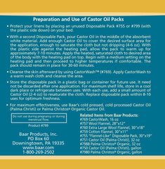 Baar Castor Oil Pack pad shows absorbent flannel-side material for hygienic sessions.