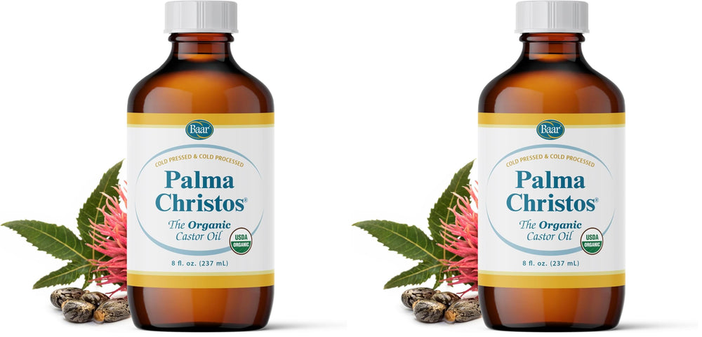 Baar Palma Christos Organic Castor Oil bottle in amber glass preserves freshness.
