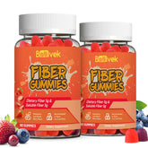 Babivek fiber gummies strawberry bottle close-up, showcasing tasty daily fiber option.