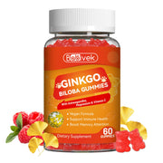Babivek Ginkgo Biloba Gummies raspberry bottle for convenient daily wellness support