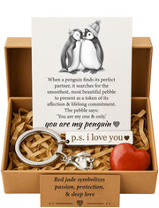 BABYQLO Valentine penguin gift box set displayed for romantic occasions.