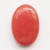 Bacatgem Cherry Quartz oval palm pocket stone for calming meditation and mindful touch