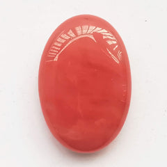 Bacatgem Cherry Quartz oval palm pocket stone for calming meditation and mindful touch