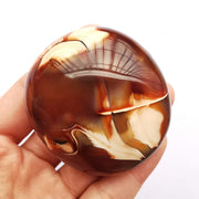 Bacatgem flower agate palm stone irregular; tactile meditation companion.