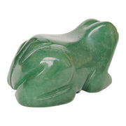 Bacatgem green aventurine frog figurine for calm decor and positive energy.