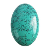 Bacatgem green howlite turquoise oval worry stone for meditation and relaxation
