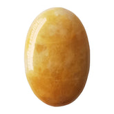 Bacatgem ice yellow jade oval palm stone for calming massage and mindful focus