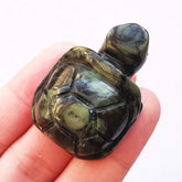 Bacatgem kambaba jasper tortoise figurine for calm energy at home