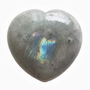 Bacatgem moonstone palm worry stone in heart shape for calming meditation