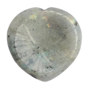 Bacatgem natural white moonstone heart worry stone hand carved for calming moments